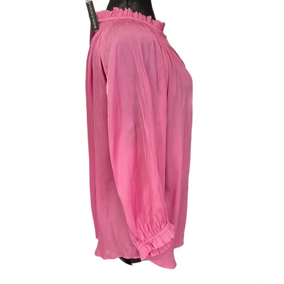 Chelsea and Theodore Pink Blouse long sleeves Size XL - Picture 4 of 8